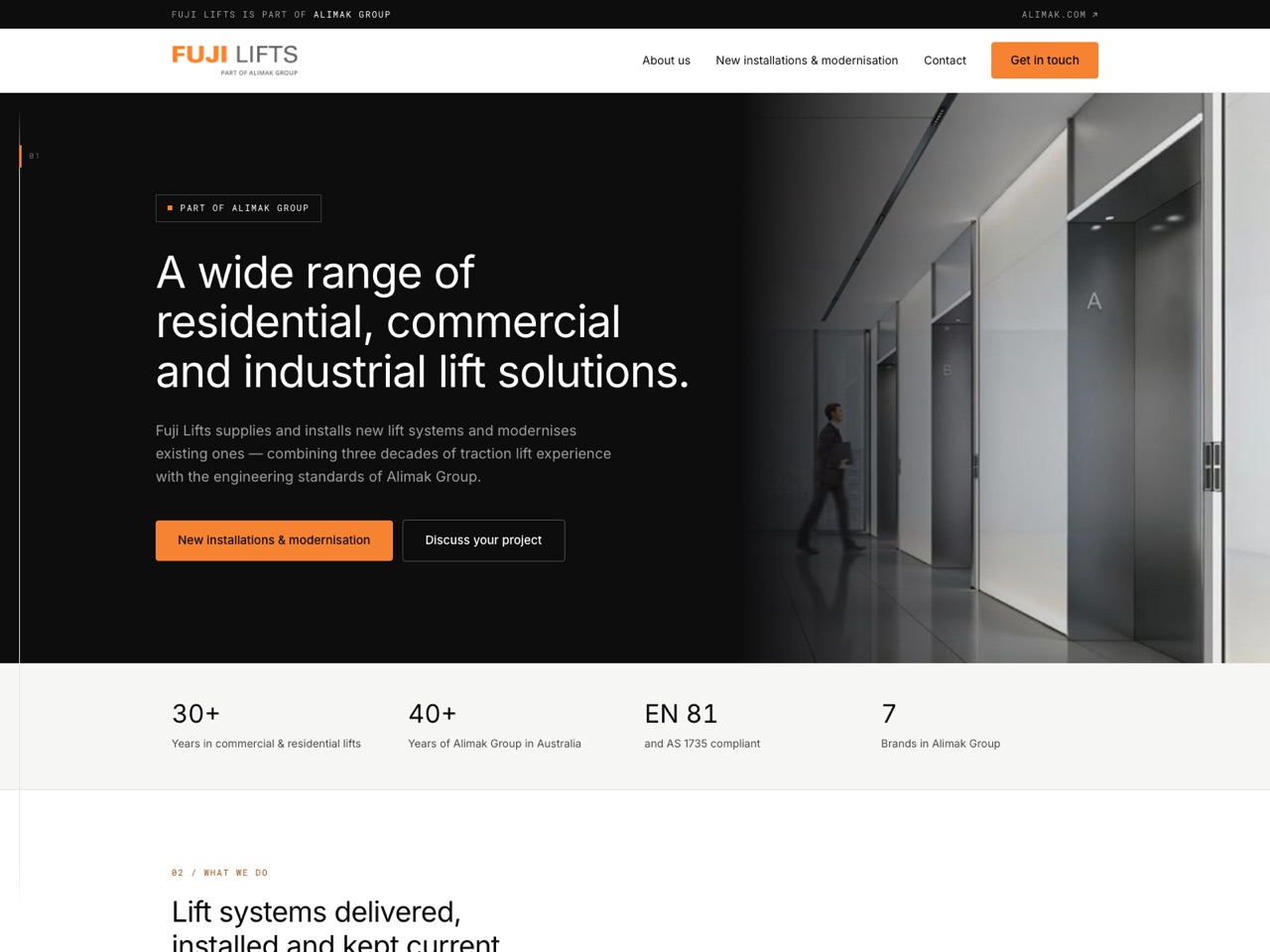 Fuji Lifts website, homepage
